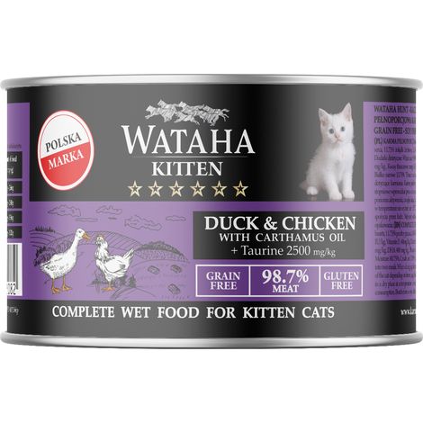 Caza de gatitos, gatos, patos y pollos Wataha 200 g