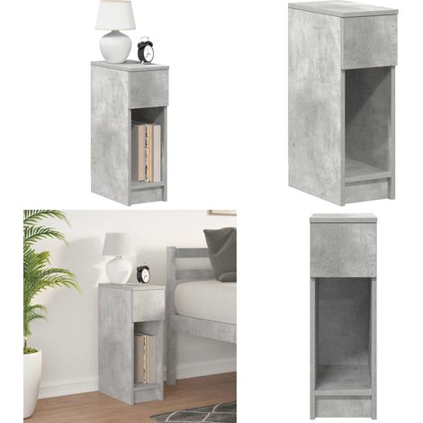 Nachttisch mit Schublade Betongrau 20x36x60 cm - Schubladen - Betonfarbe (1/5)