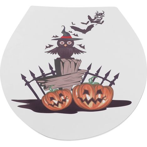 Lot de 3 autocollants muraux Halloween pour toilettes, papier peint, décoration murale à faire soi-même pour salle de bain/toilettes TL002 (1/5)