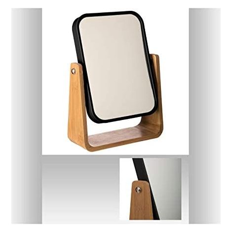 Specchio con Supporto 5five Simply Smart Natureo Nero Bambù 22 x 16 x 6 cm (1/3)