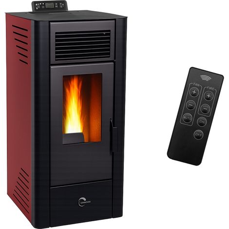 Poêle à granulés étanche Anita 11,6 kW Bordeaux Sannover