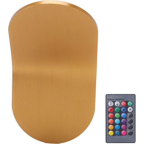 Luminaire murale LED en aluminium, style simple avec lumière RGB et blanc chaud, télécommande incluse, appliques modernes pour salon, chambre, cuisine.