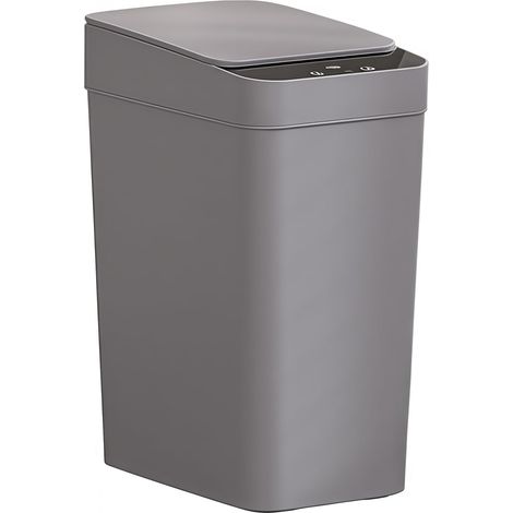 Poubelle entièrement automatique 12L, panier à déchets à capteur, panier à déchets de salon et de salle de bain (compatible avec les piles AA) (1/5)