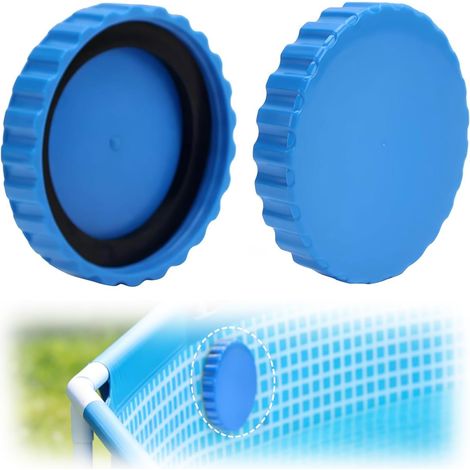 Lot de 2 bouchons d'hiver pour piscines - Avec joints appropriés - Résistant au gel et étanche - Pour piscine d'hiver - Bleu (1/5)