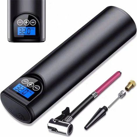 1 Compresseur d'air, Pompe à air électrique, Gonfleur de pneus numérique 150 PSI, Sans fil, Rechargeable USB, Pour voiture, moto, vélo (1/5)
