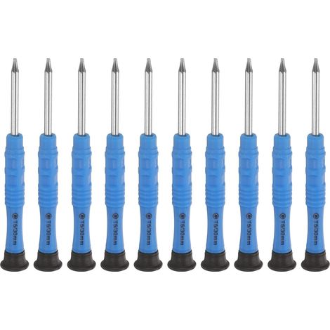 10 pièces T5 Torx Mini Tournevis Tête Torx 3mm Bleu (1/5)