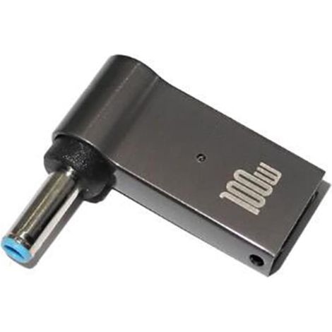 PD 100W Connecteur d'adaptateur de Chargeur d'ordinateur Portable USB Type-C Femelle vers DC Mâle Convertisseur de Prise Jack Remplacement pour Acer Samsung Lenovo (4.5x3.0mm for HP) (1/5)