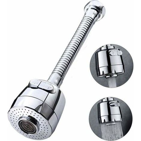 Aireador de grifo giratorio de 360°, 2 modos de rociado ajustables, versión G, apto para cocinas y baños. (1/4)