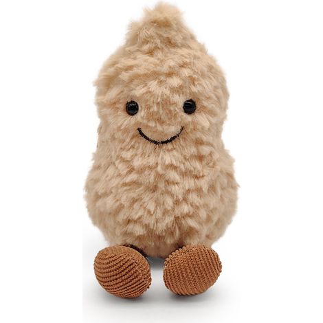 Petit coussin cacahuète en peluche douce, décoration salon, accessoire meuble, jouet interactif mignon, cadeau fille, 16 cm. (1/5)