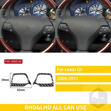 (12-A) Compatible avec Lexus GS 2006-2011 : Accessoires intérieurs en fibre de carbone pour voiture, console de vitesse, accoudoir, panneaux, autocollants décoratifs (1/5)