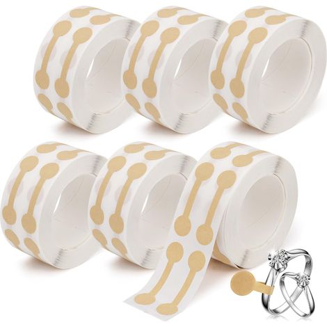 3.000 leere Preisschildaufkleber für Ringe, Ohrringe, Halsketten und kleine Einzelhandelspreise, 6 Rollen, braun
