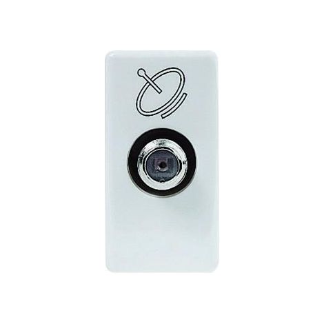 PRISE COAXIALE SAT 'SYSTEM' Passante 5dB - Blanc