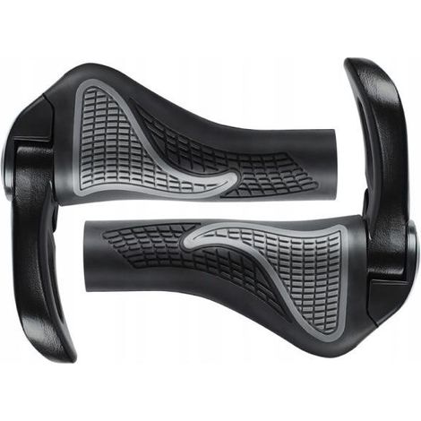 Puños ergonómicos Roxar para bicicleta de montaña, gris-negro (1/5)