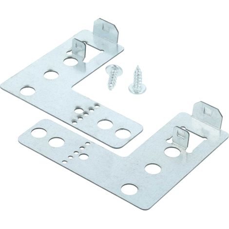 vhbw 2x Befestigungswinkel kompatibel mit Bosch Geschirrspüler - Befestigungssatz für Spülmaschinen 6,3 x 6,8 x 1 cm