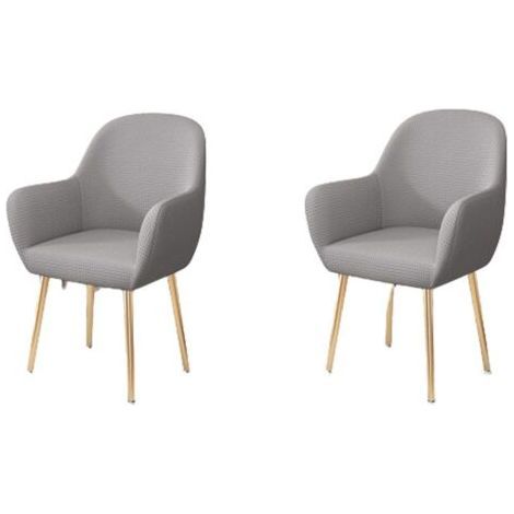 Bluedeer – Housses de chaise extensibles avec accoudoirs – Polyester doux et durable – Lot de 2 – Protection contre taches et déchirures