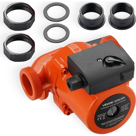 Pompe de circulation d'eau chaude en fonte, pompe de chauffage à haut rendement 110 L/min, raccord fileté, réglage à 3 vitesses, fonctionnement silencieux, pour système de chauffage domestique, entrée (1/5)