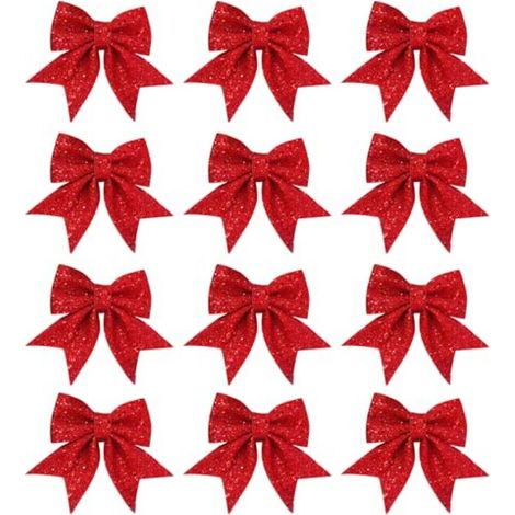 Rouleau De Ruban De Noël - 12 Pièces - Ruban En Coton Perlé Avec Paillettes Dorées - Pour Décoration De Sapin De Noël Porte Fenêtre Et Cadeaux (1/5)