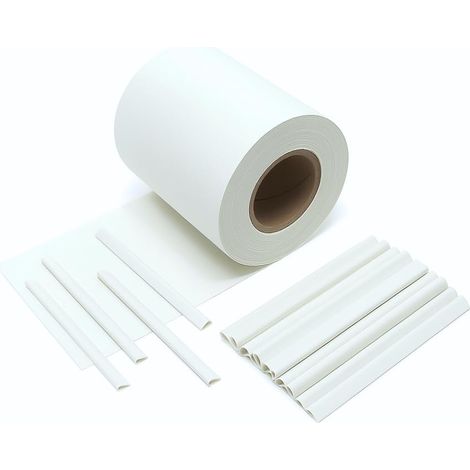 Rotolo separé frangivista per giardino in plastica PVC - Bobina barriera per balcone 19 cm x 35 metri con 20 clip di fissaggio - Bianco (1/5)