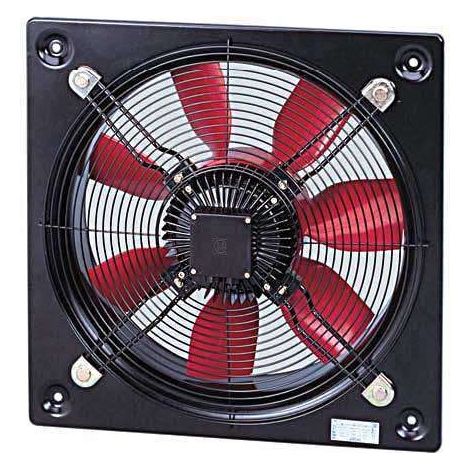 Ventilateur mural, hélice PVC, 9750 m3/h, 4 pôles, triphasé 400V, D 500 mm S&P (UNELVENT) 010264