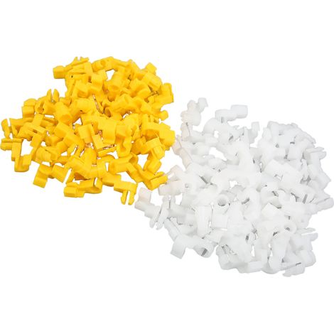 100 clips de tringle de verrouillage de porte 69293-12030, gauche et droite, jaune et blanc, de remplacement pour Camry, Celica et Corolla. (1/5)