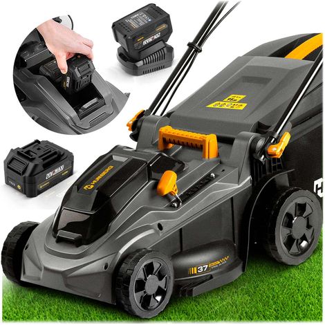 Leichter und leistungsstarker Akku-Rasenmäher 1000W 37cm Humberg HM-610 (1/5)
