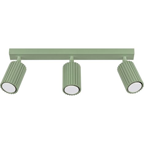 Plafones Karbon salvia aluminio 3xGU10 45cm Sollux (1/5)