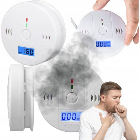 Detector de humo inal谩mbrico con sensor de gas de mon贸xido de carbono