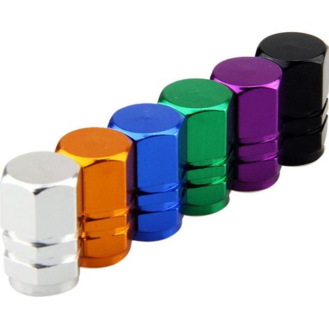 4 bouchons de valve de pneu, aluminium, étanches, compacts, pour voiture (1/5)