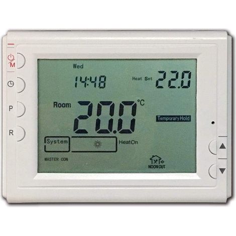 Chronothermostat numérique 3,8'' avec rétro-éclairage – Programmation automatique journalière et hebdomadaire – Fonction antigel – Dimensions 11,5x9x2,8 cm – Bravo (1/3)