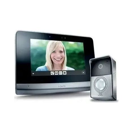 Somfy – 2401446 – Kit interphone vidéo avec vision nocturne – Alimentation électrique par câblage – Pour maisons individuelles