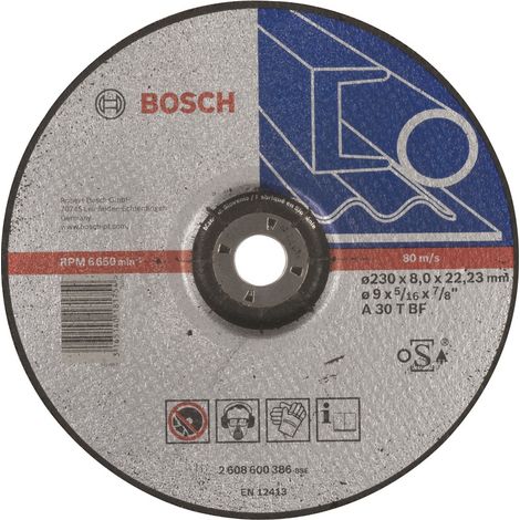 Bosch Accessories 2608600386 Schruppscheibe gekröpft 230 mm 1 St. Stahl