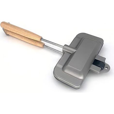 Appareil à sandwichs chauds, poêle à sandwichs double face antiadhésive avec poignée amovible pour crêpes, toasts et omelettes. (1/4)