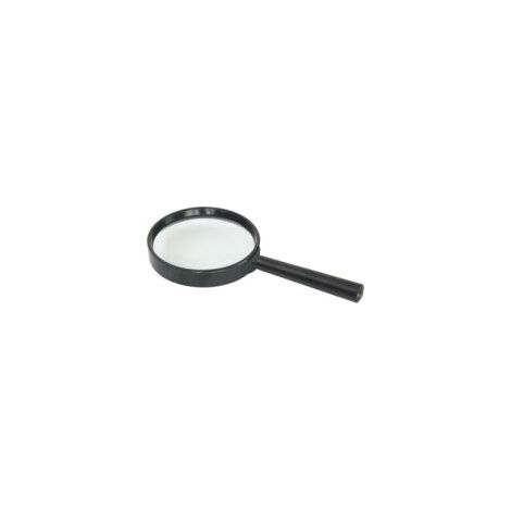 Lupa Crezuo 5x, lupa de mano de 7,5 cm, lupa negra para facilitar la lectura.
