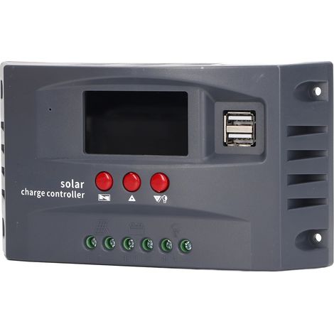 Régulateur solaire MPPT 10A 12V 24V avec écran couleur LCD, contrôleur de charge photovoltaïque (1/5)
