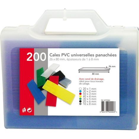 Karton mit 200 universellen PVC-Montagekeilen SANS MARQUE