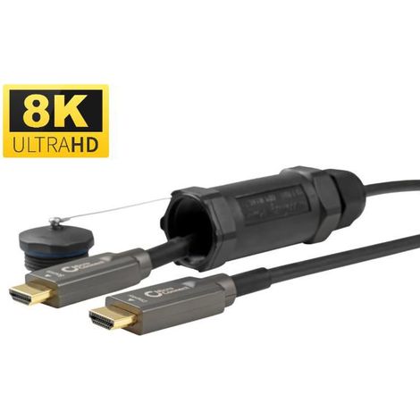 Microconnect HDM191950V2.0AOP Cavo HDMI HDMI 50 m HDMI tipo A (Standard) Nero