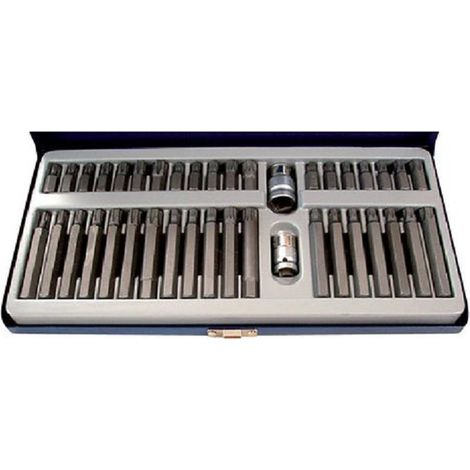 Set 40pz inserti XZN-TORX-ESAGONALI inserto 10mm con 2 adattatori portainserti (1/2)