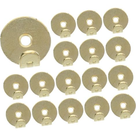 Lot de 20 crochets métalliques pour tableaux couleur or (1/5)