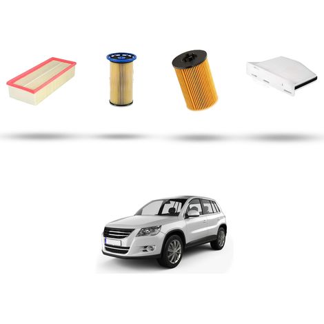 Kit tagliando 4 filtri compatibile con VW Tiguan I (5n) 2.0 TDI 110kw Dal 2015 (1/5)