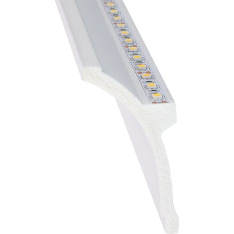 Zierleiste für LED-Streifen 2m Design Weiß (1/5)