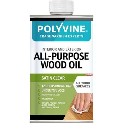 Polyvine Wood Oil - Interior and Exterior - 500ml
