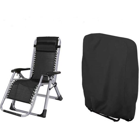 Housse de chaise pliante zéro gravité d'extérieur, imperméable et anti-poussière, pour mobilier de jardin et de terrasse, protection contre les intempéries. (1/5)