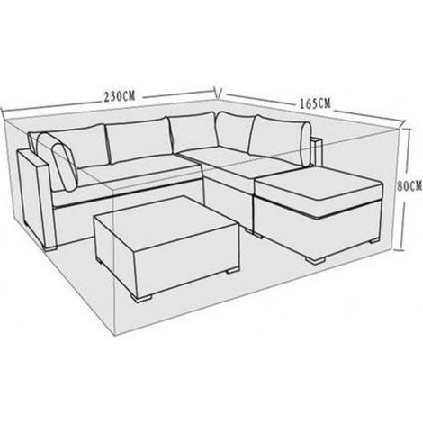 Signature Weave Savannah Corner Sofa Table Furniture Set Cover 230 x 165 x 80 cm