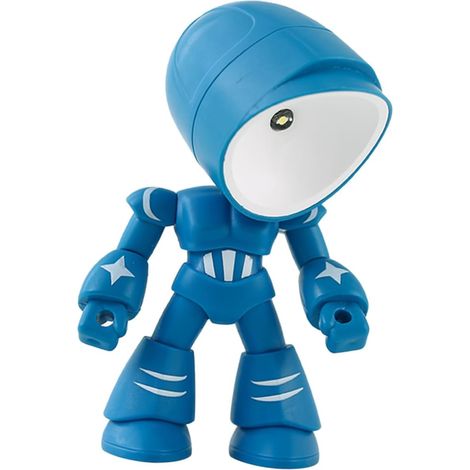 Lampe de Chevet Robot Veilleuse LED en Pvc Contrôle Tactile et Angle Réglable, Lumière Chaude Décorative Maison Bureau (1/5)