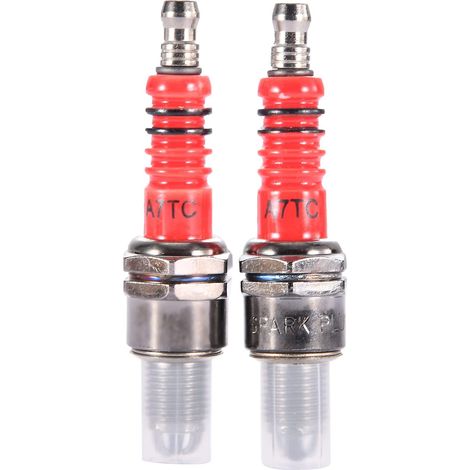 Bougie d'allumage A7tc A7tjc à 3 électrodes (2023) pour cyclomoteurs GY6 50cc, 70cc, 90cc, 110cc et 125cc. Compatible avec les modèles GY6 50cc, 70cc, 90cc, 110cc et 125cc. (1/5)