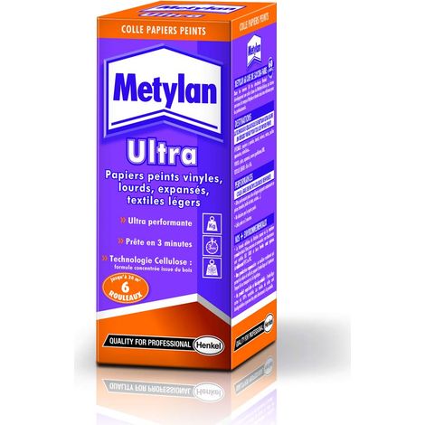 Metylan "Ultra" Colla Carta Da Parati, Colla Speciale Carta da Parati Standard Speciali e Vinili, Colla Ideale Ambienti Umidati, Confezione da 200 g (6 Rotoli/ 30 m²)
