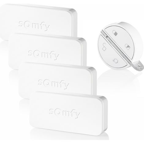 SOMFY 1875301 - Pack accessoires Plus pour alarme maison Home Alarm - 4 détecteurs IntelliTAG et 1 badge télécommande