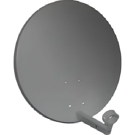 PARABOLE SATELLITE ACIER 80 CM ANTHRACITE ANTENNE SANS LNB HD ME