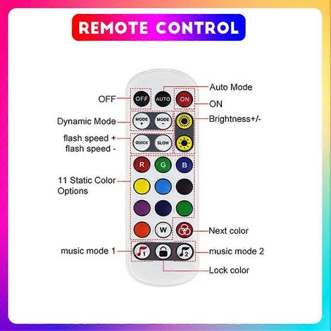 TUYA adressierbarer Controller mit 24-Tasten-Fernbedienung für Smartlife RGBIC LED-Streifen mit Lauflichteffekt, B (1/5)