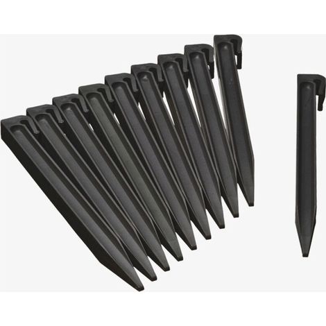 Set mit 10 Gartenrandpfählen, 15 cm